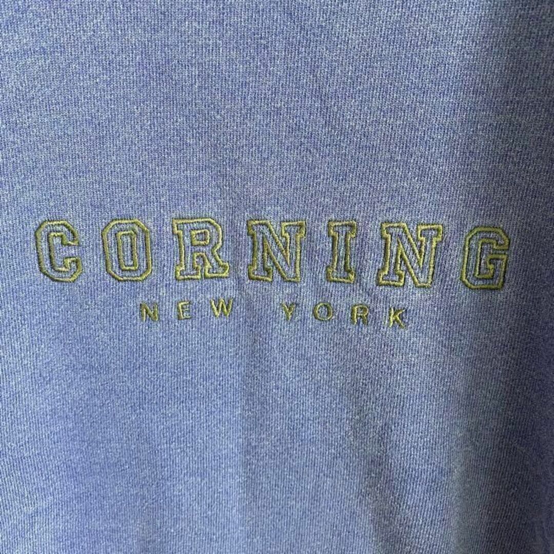 USA製　スウェット　刺繍ロゴ　Corning New York ストリート