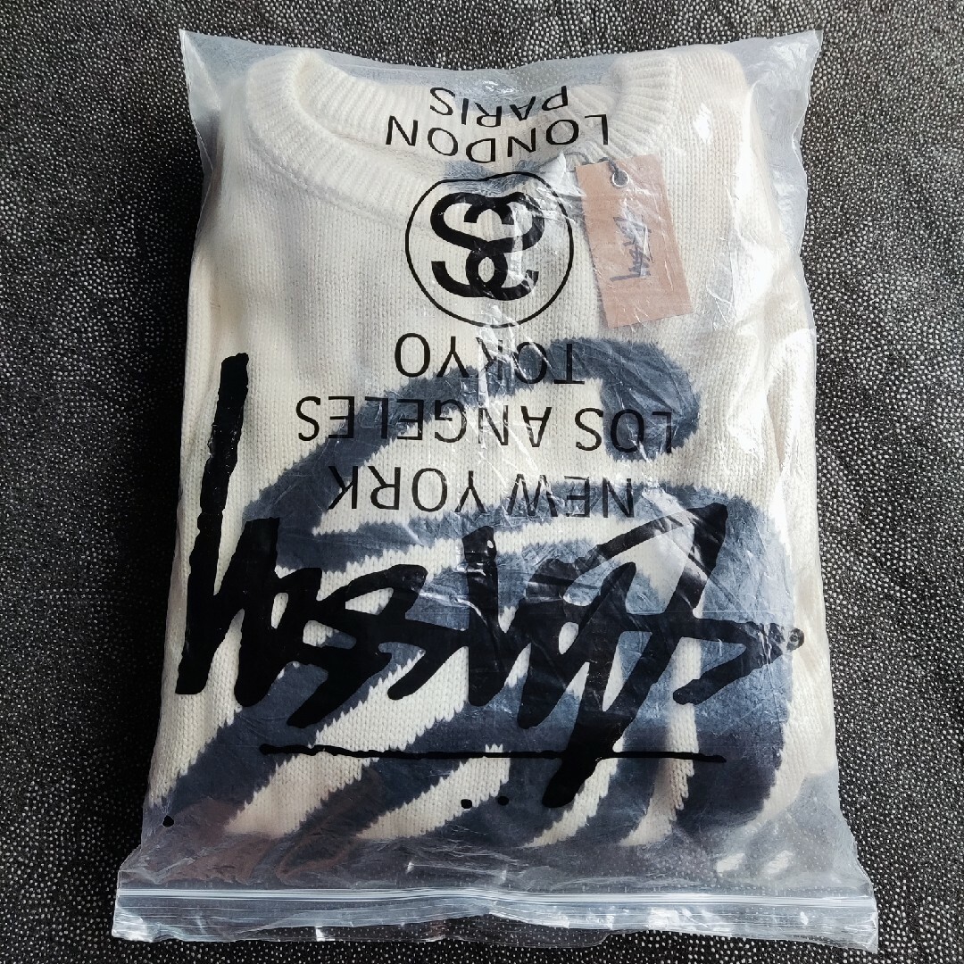 STUSSY Curly Logo  ニットセーター ユニセックス XL米色