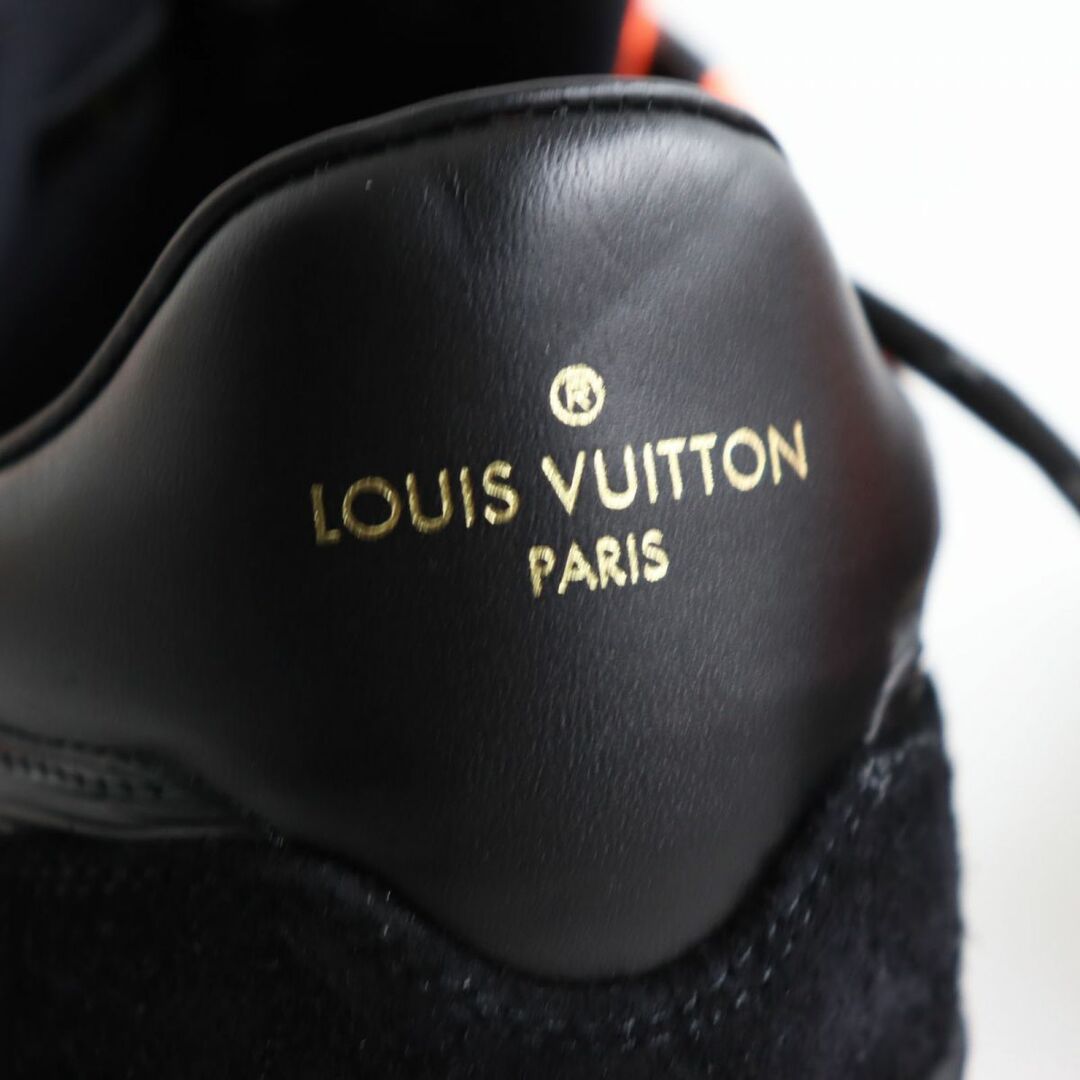 未使用品●LOUIS VUITTON ルイヴィトン LVハイキングライン エピ/スウェード/レザー使い ローカットスニーカー ブラック×オレンジ 7 伊製