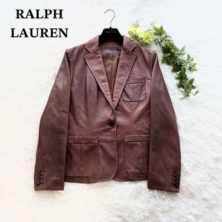 ラルフローレン(Ralph Lauren)の希少 ꕤ RALPH LAUREN レザージャケット テーラード 羊革 ラム(テーラードジャケット)