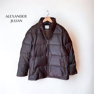 美品　ALEXANDER JULIAN レザー　ダウンジャケット　牛革　M