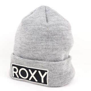 ロキシー(Roxy)のロキシー ニット帽 ロゴ ビーニー ニットキャップ ブランド 帽子 レディース グレー ROXY(ニット帽/ビーニー)