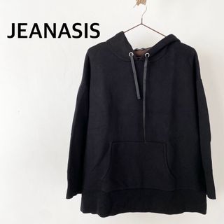 ジーナシス(JEANASIS)のJEANASIS ジーナシス　ブラック　フード付き　パーカー　トップス(パーカー)