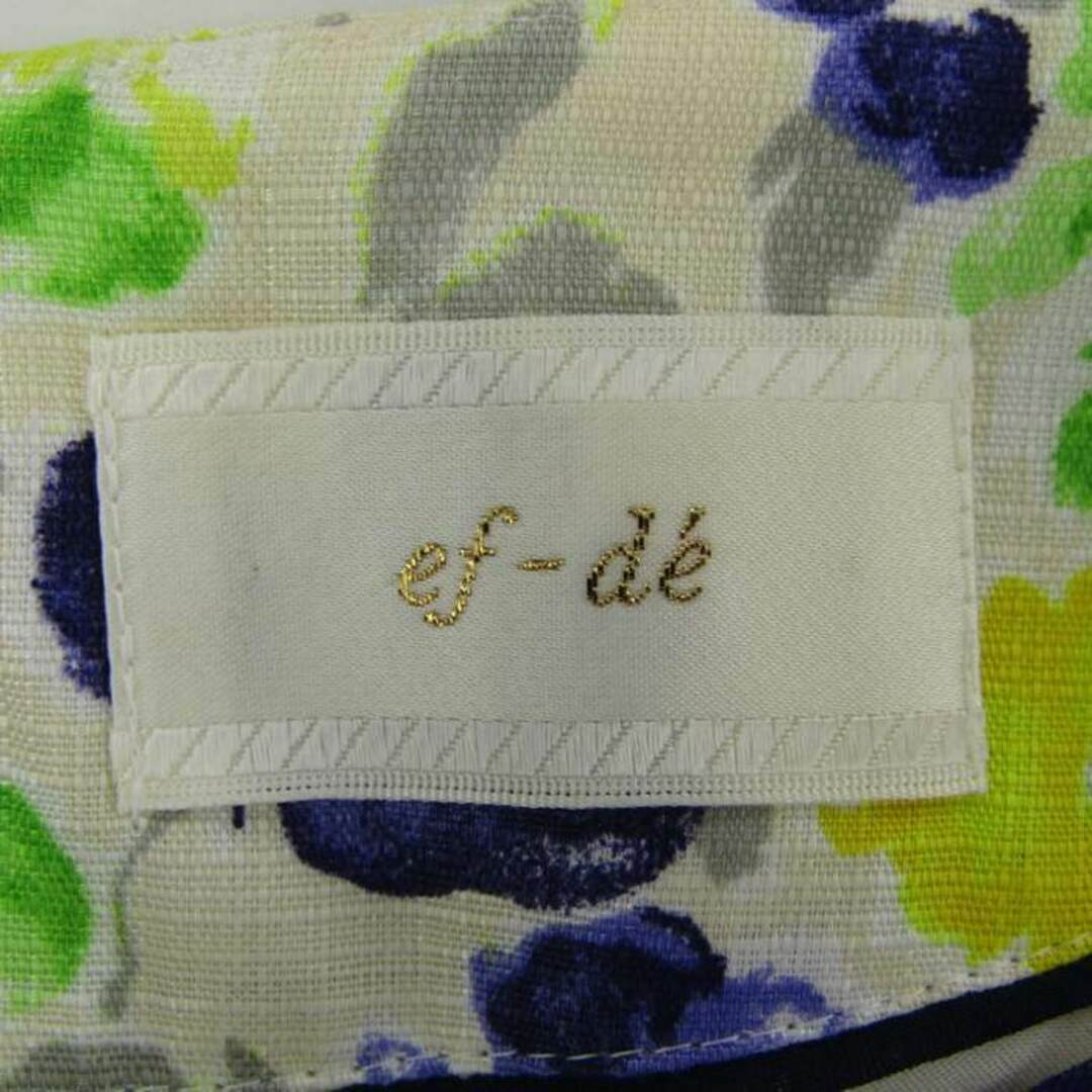 ef-de(エフデ)のエフデ ワンピース フレンチスリーブ 半袖 花柄 レディース 7サイズ ベージュ ef-de レディースのワンピース(その他)の商品写真