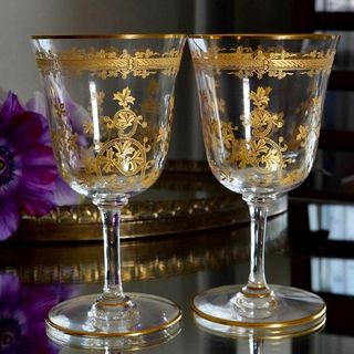 Baccarat - 極希少オールドバカラBaccaratラファイエット24金彩ワイン