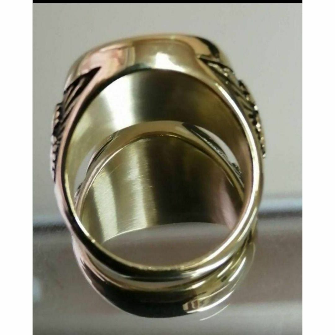 【SALE】リング メンズ ゴールド ステンレス 祈り手 金色 指輪 22号 メンズのアクセサリー(リング(指輪))の商品写真