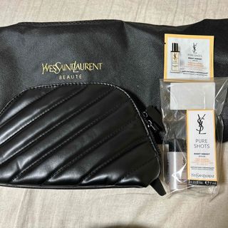 イヴサンローラン(Yves Saint Laurent)のイブサンローラン ノベルティポーチ、化粧水、美容液のセット(サンプル/トライアルキット)