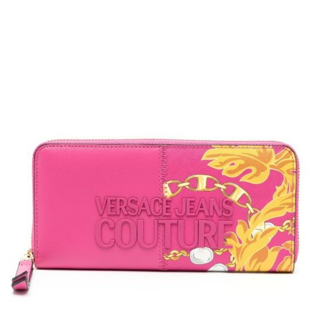 VERSACE JEANS COUTURE 長財布 ピンク バロック