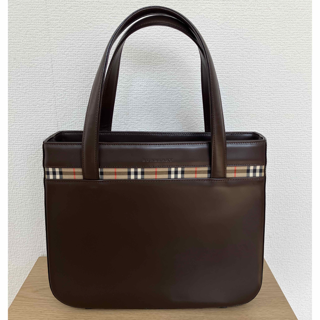 BURBERRY BLUE LABEL(バーバリーブルーレーベル)の【専用❣️】オールド／バーバリーハンドバッグ　ノバチェック　ブラウン　 レディースのバッグ(ハンドバッグ)の商品写真