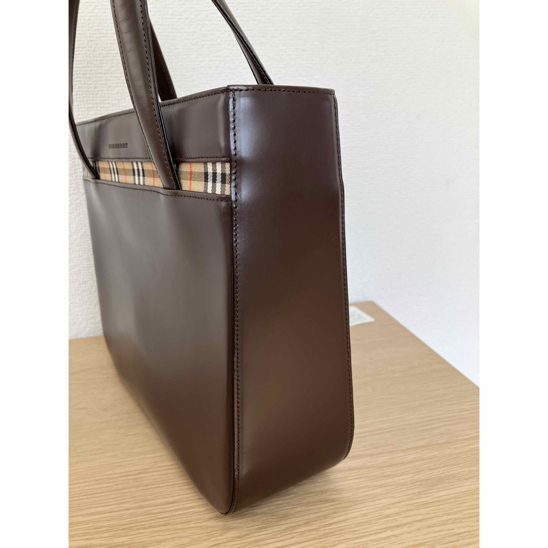 BURBERRY BLUE LABEL(バーバリーブルーレーベル)の【専用❣️】オールド／バーバリーハンドバッグ　ノバチェック　ブラウン　 レディースのバッグ(ハンドバッグ)の商品写真