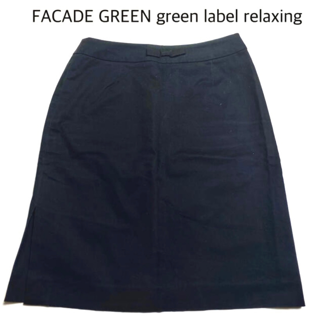 UNITED ARROWS green label relaxing(ユナイテッドアローズグリーンレーベルリラクシング)のファサードグリーン グリーン レーベル リラクシング　タイトスカート 黒 レディースのスカート(ひざ丈スカート)の商品写真