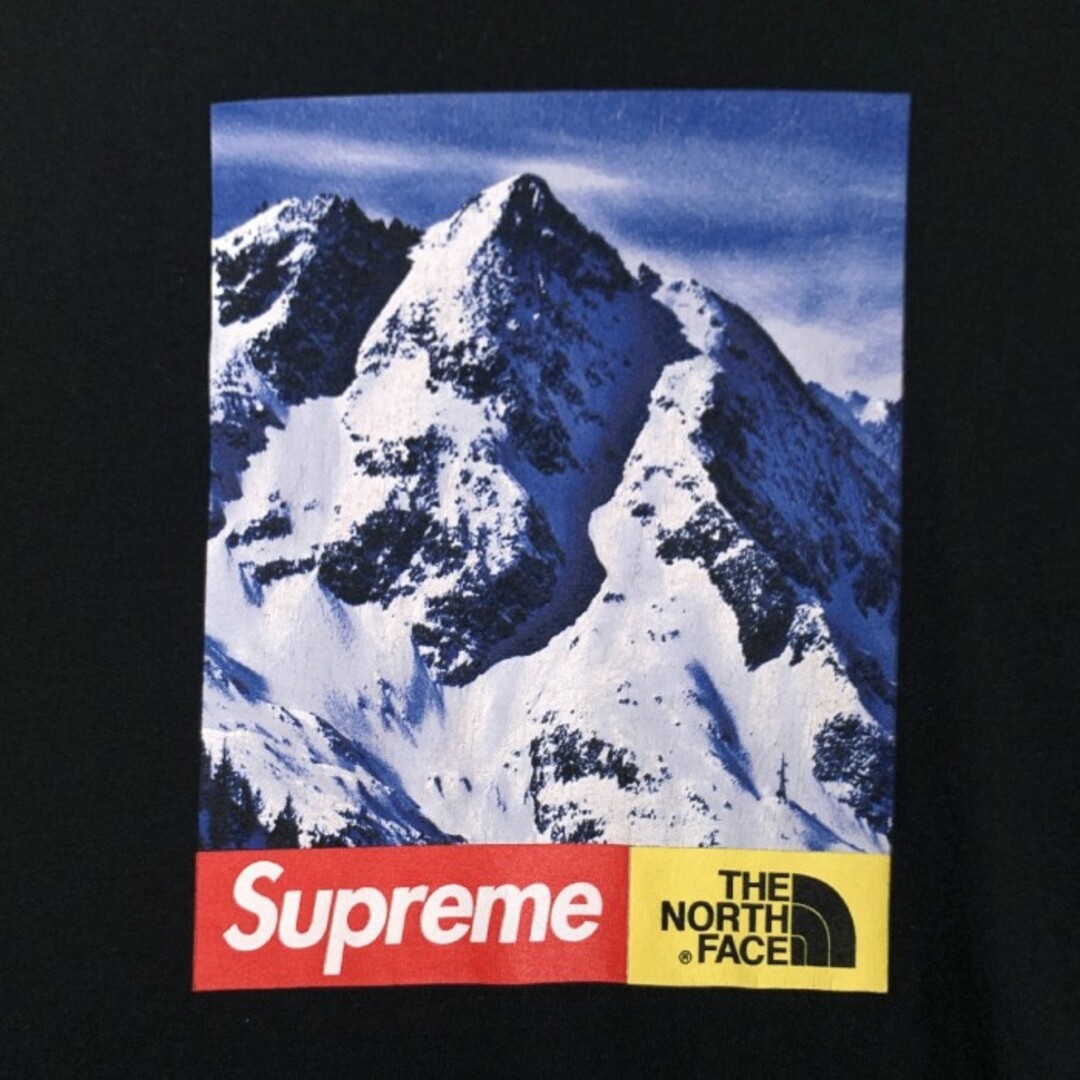 SUPREME シュプリーム THE NORTH FAC ノースフェイス17AW Mountain Tee マウンテン プリント Tシャツ ブラック  並行品 Size M