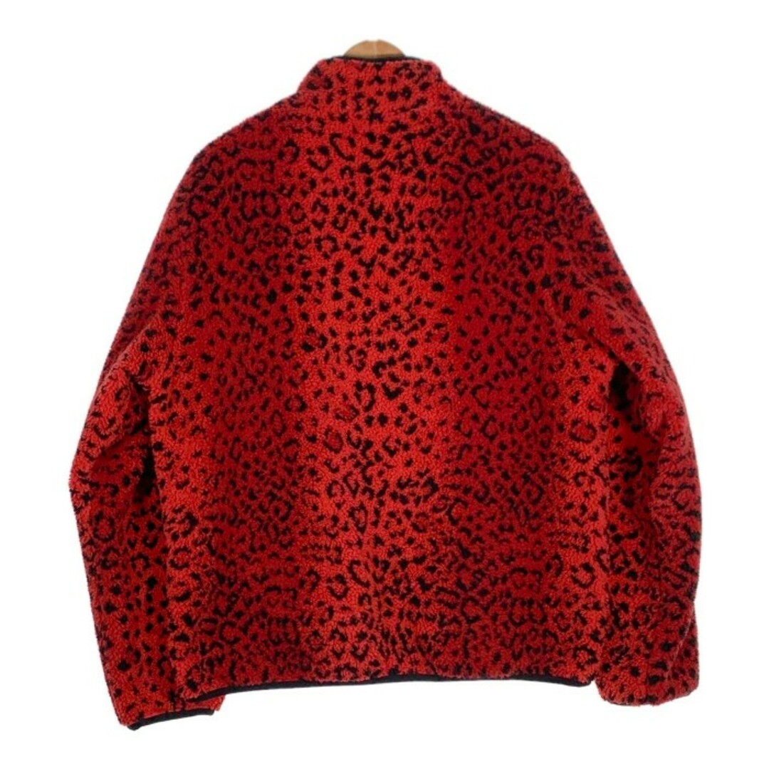 Supreme(シュプリーム)のSUPREME シュプリーム 17AW Leopard Fleece Reversible Jacket レオパードフリース リバーシブルジャケット レッド Size L メンズのジャケット/アウター(ブルゾン)の商品写真