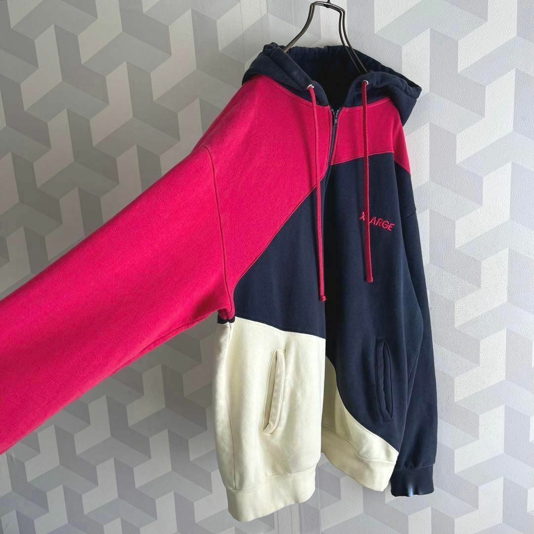 XLARGE - 【エクストララージ】XL 刺繍ロゴ ハーフジップ 切り替え
