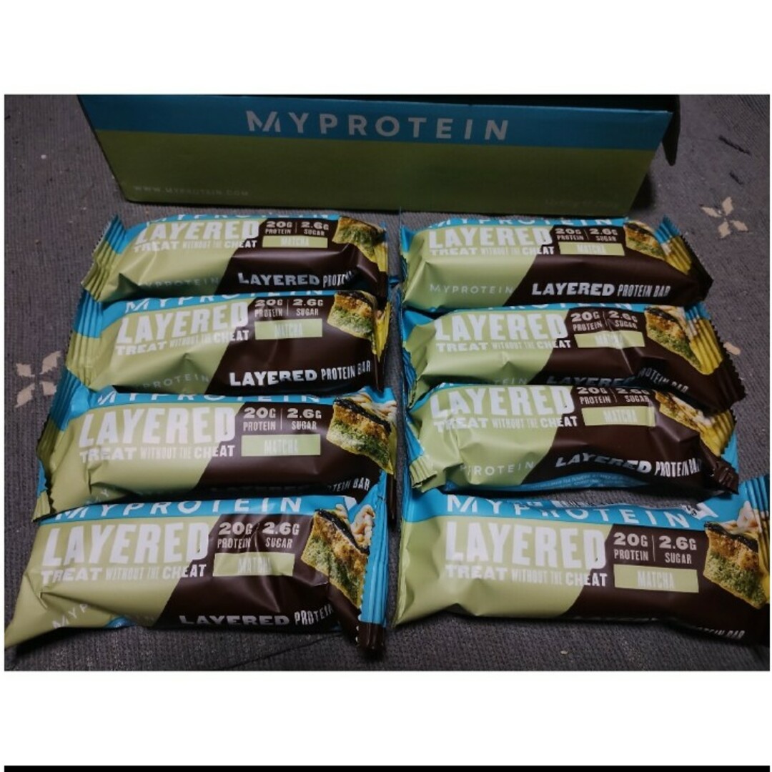 MYPROTEIN(マイプロテイン)のマイプロテイン　レイヤード　プロテインバー抹茶　8本　糖質制限　高タンパク質 食品/飲料/酒の健康食品(プロテイン)の商品写真