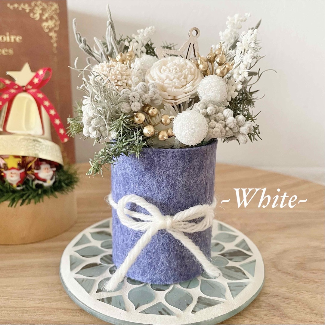 ♡Christmas flowers pot♡ドライフラワー ハンドメイドのフラワー/ガーデン(ドライフラワー)の商品写真