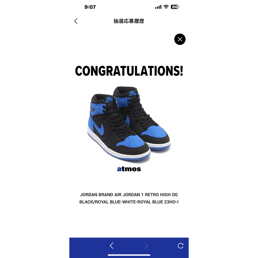 靴/シューズNike Air Jordan 1 royal 29cm