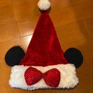 ディズニー(Disney)のディズニー　ミニー　クリスマスキャップ(キャラクターグッズ)