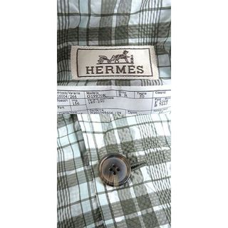 45cm袖丈未使用品□20SS HERMES/エルメス タータン/ギンガムチェック リバーシブル サッカー地 シングル アンコンジャケット 50 イタリア製 正規品