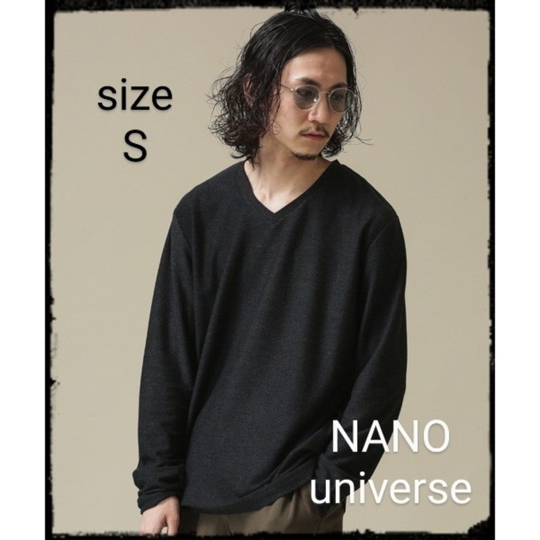 nano・universe(ナノユニバース)のブライトカルゼVネックカットソー メンズのトップス(Tシャツ/カットソー(七分/長袖))の商品写真