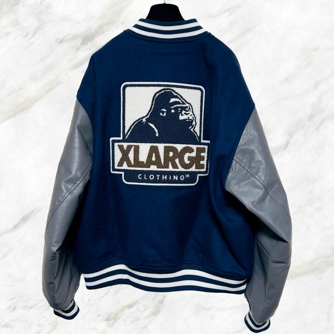 XLARGE - 【美品】エクストララージ 袖切り替え パイルロゴ スタジャン ...