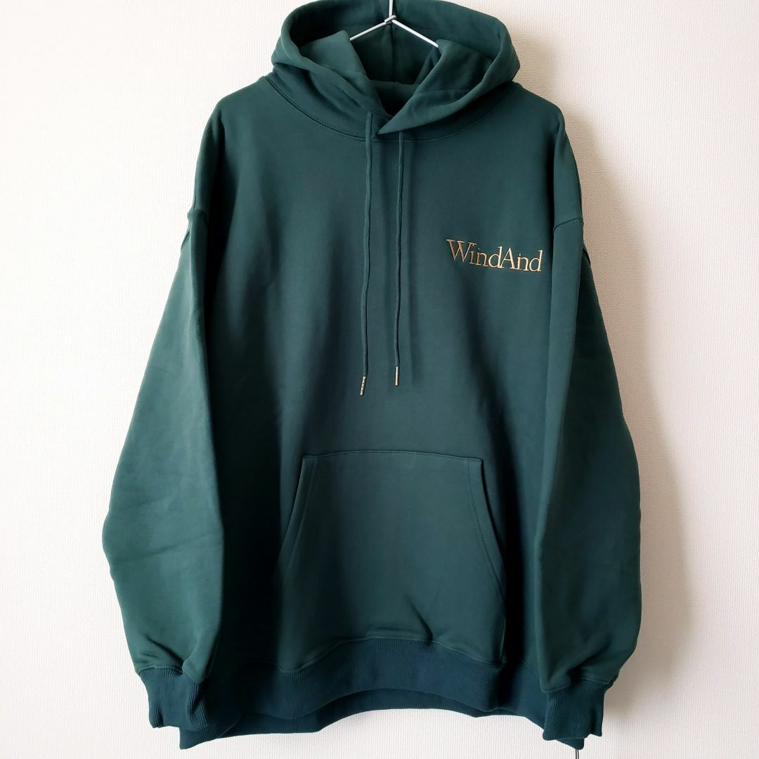 SEA HOODIE / GRAY-GREEN  XL wind and sea