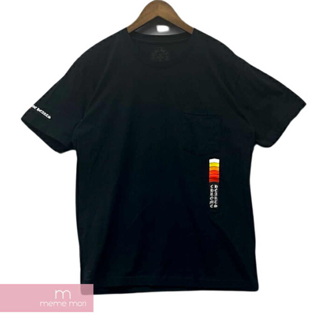 トップスCHROME HEARTS Neon Bar Logo Tee クロムハーツ ネオンバーロゴTシャツ 半袖カットソー ポケT バックプリント ブラック サイズL 【231101】【-A】【me04】