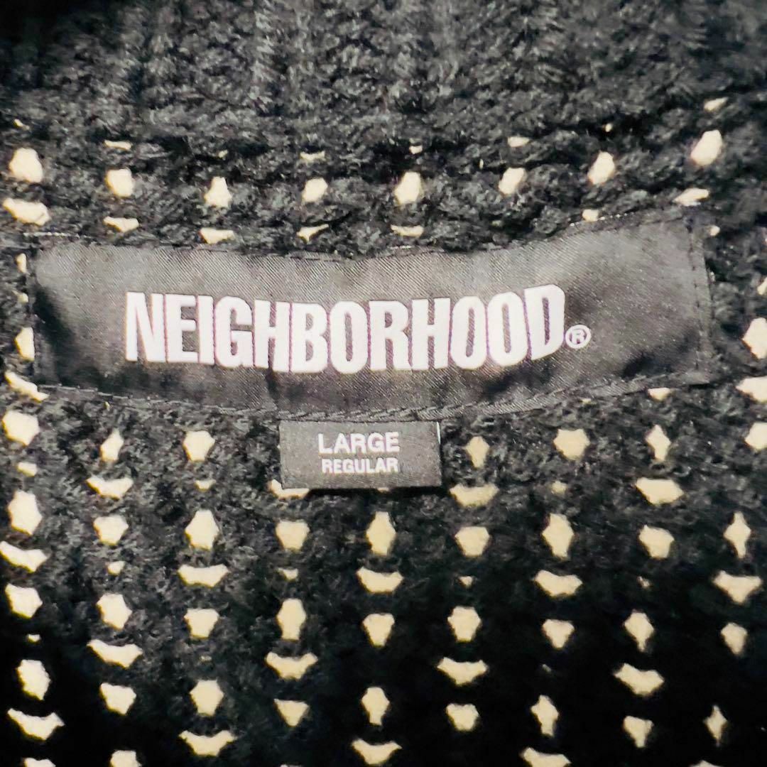 NEIGHBORHOOD(ネイバーフッド)のNEIGHBORHOOD SAVAGE CABLE SWEATER L ブラック メンズのトップス(ニット/セーター)の商品写真