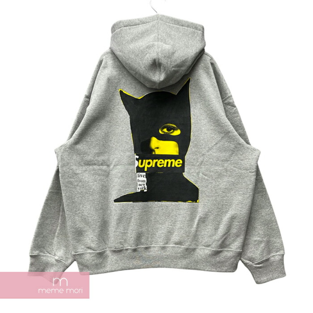 パーカーSupreme 2023AW Catwoman Hooded Sweatshirt シュプリーム キャットウーマンフーデッドスウェットシャツ プルオーバーパーカー ロゴプリント グレー サイズXL【231102】【新古品】【me04】