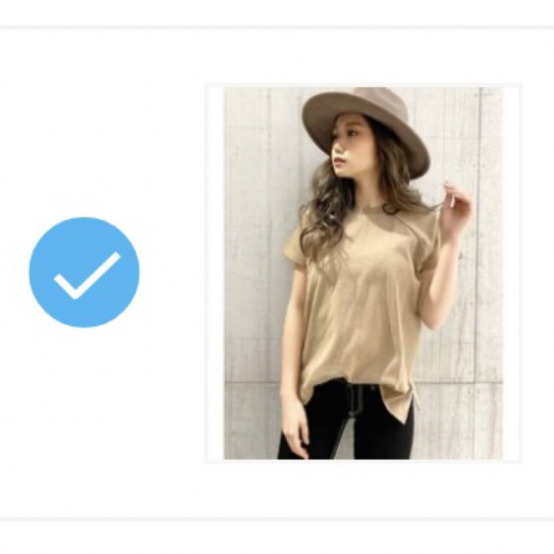 GYDA(ジェイダ)のGYDAリブネックUSA COTTONTシャツ メンズのトップス(Tシャツ/カットソー(半袖/袖なし))の商品写真