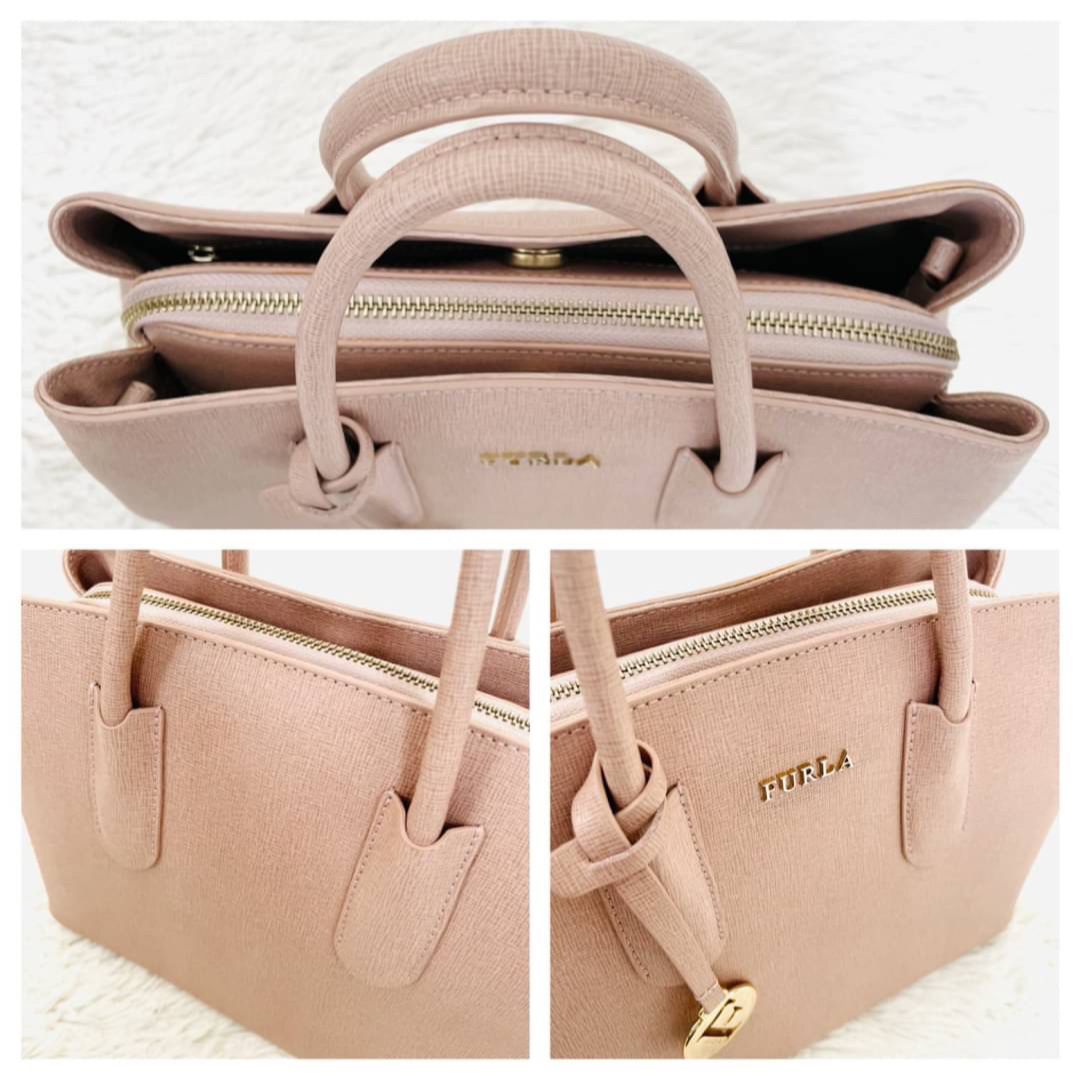 新品FURLA ピンクベージュ2wayバッグ PELLE - ハンドバッグ 新品FURLA ピンクベージュ2wayバッグ PELLE - ハンドバッグ