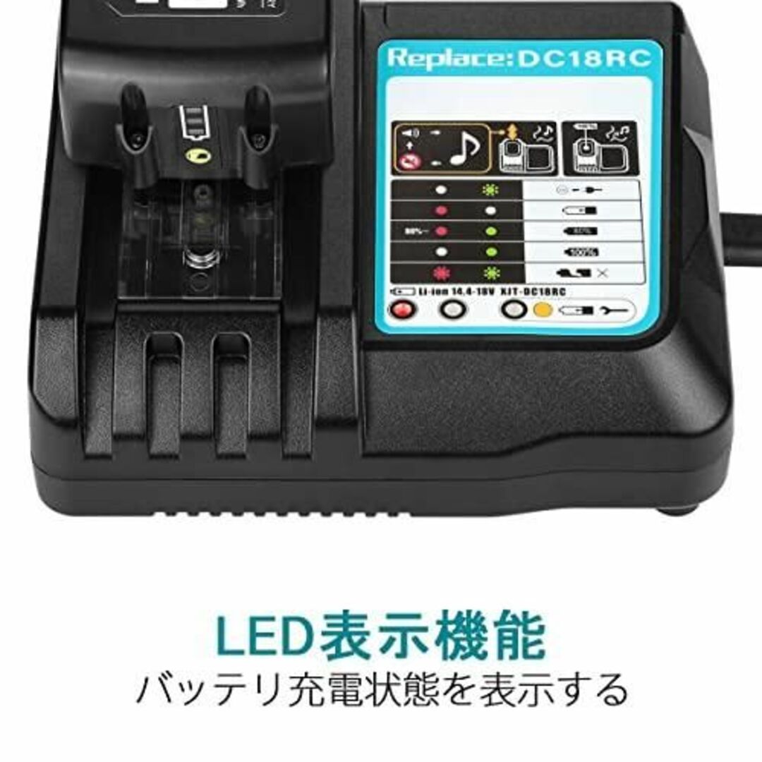 互換マキタDC18RC急速充電器 マキタ14.4V-18V 3A 管05Nwの通販 by まろ