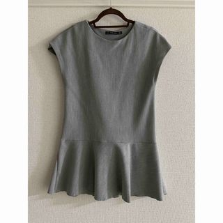 ザラ(ZARA)のzara グレー　ミニワンピ　【xs】(ミニワンピース)