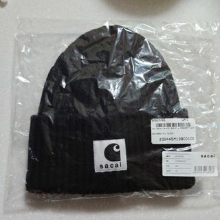 サカイ(sacai)のCarhartt x sacai Beanie "Black" 新品未使用(ニット帽/ビーニー)