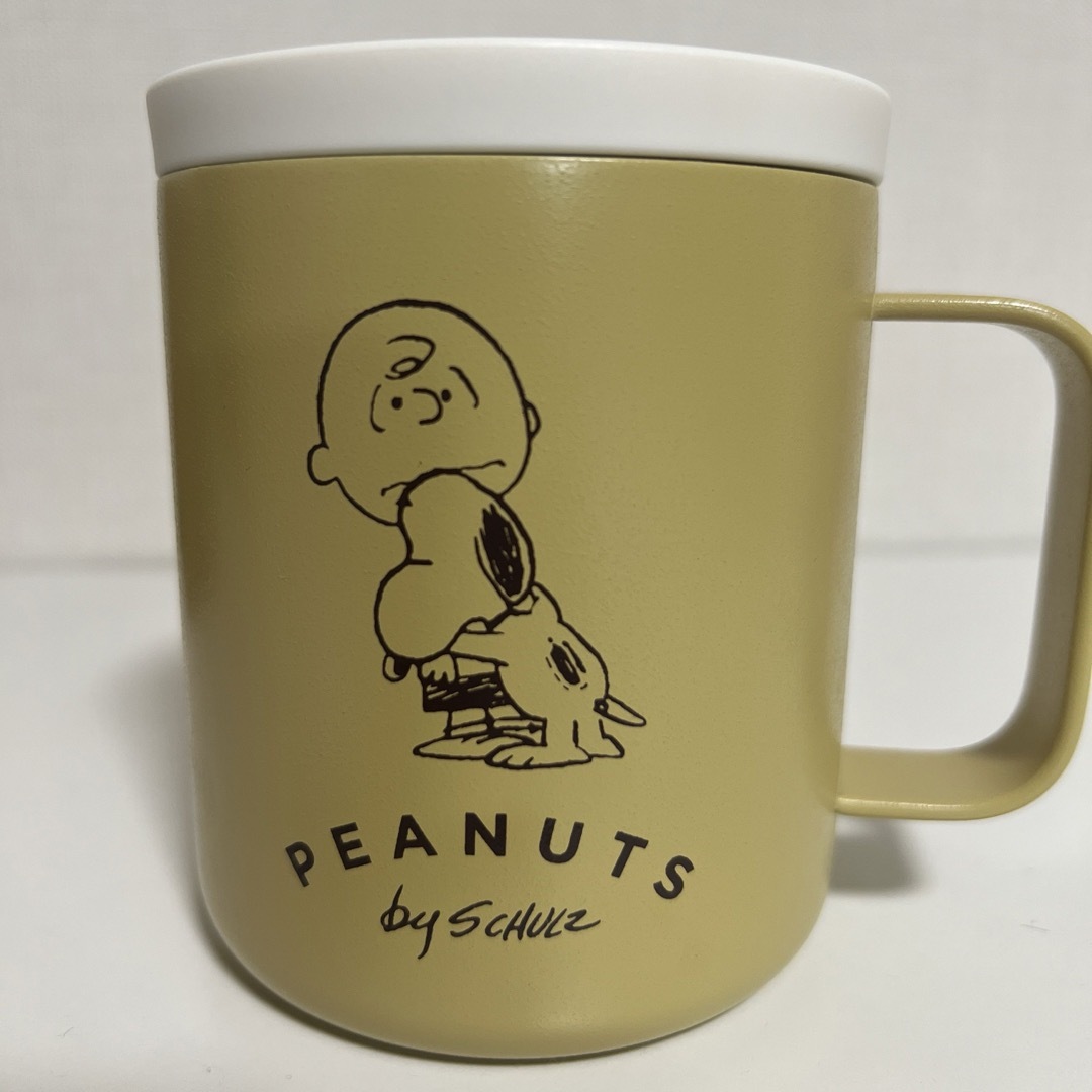 SNOOPY(スヌーピー)のスヌーピー PEANUTS 蓋つきステンレスマグ　★未使用に近い★ インテリア/住まい/日用品のキッチン/食器(グラス/カップ)の商品写真