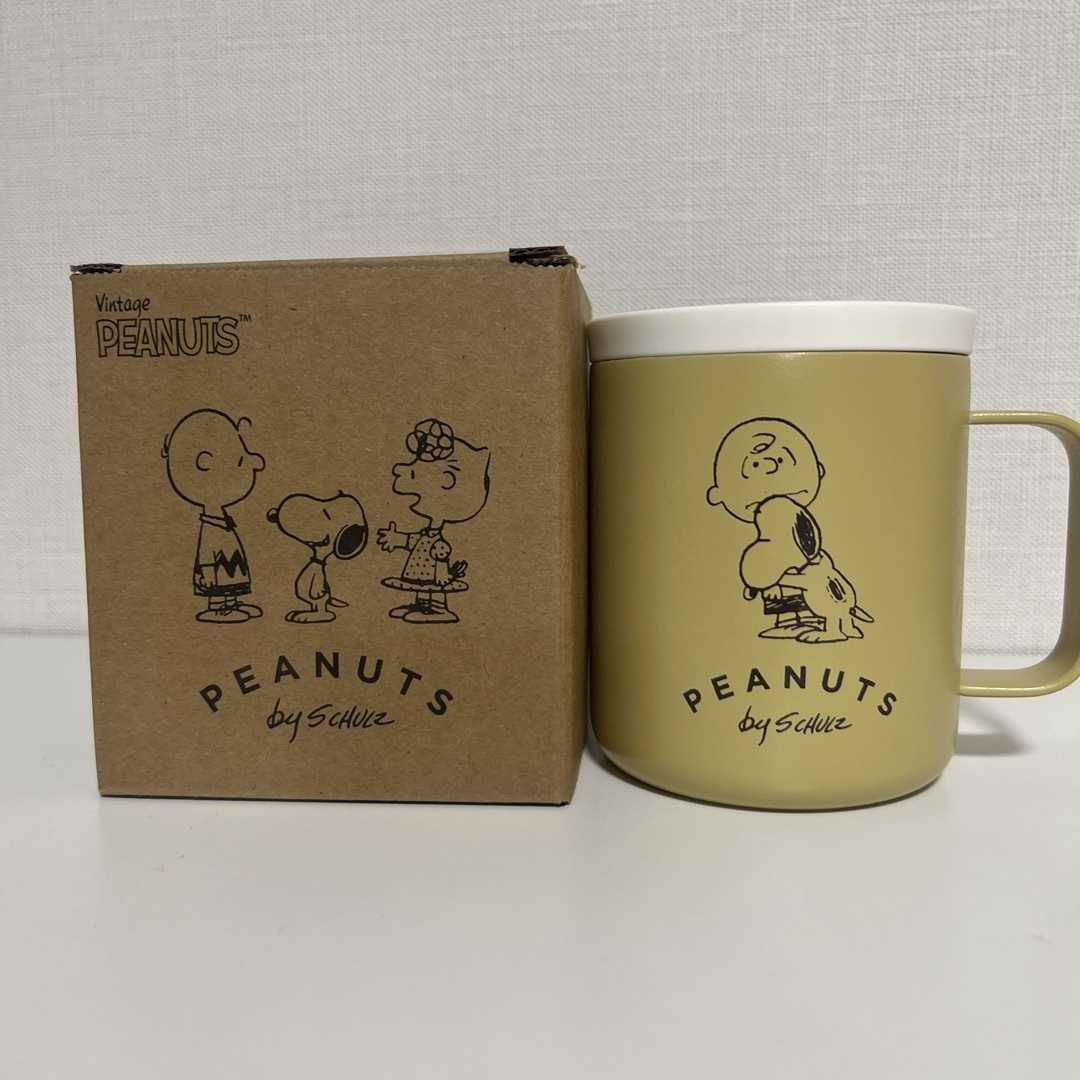 SNOOPY(スヌーピー)のスヌーピー PEANUTS 蓋つきステンレスマグ　★未使用に近い★ インテリア/住まい/日用品のキッチン/食器(グラス/カップ)の商品写真