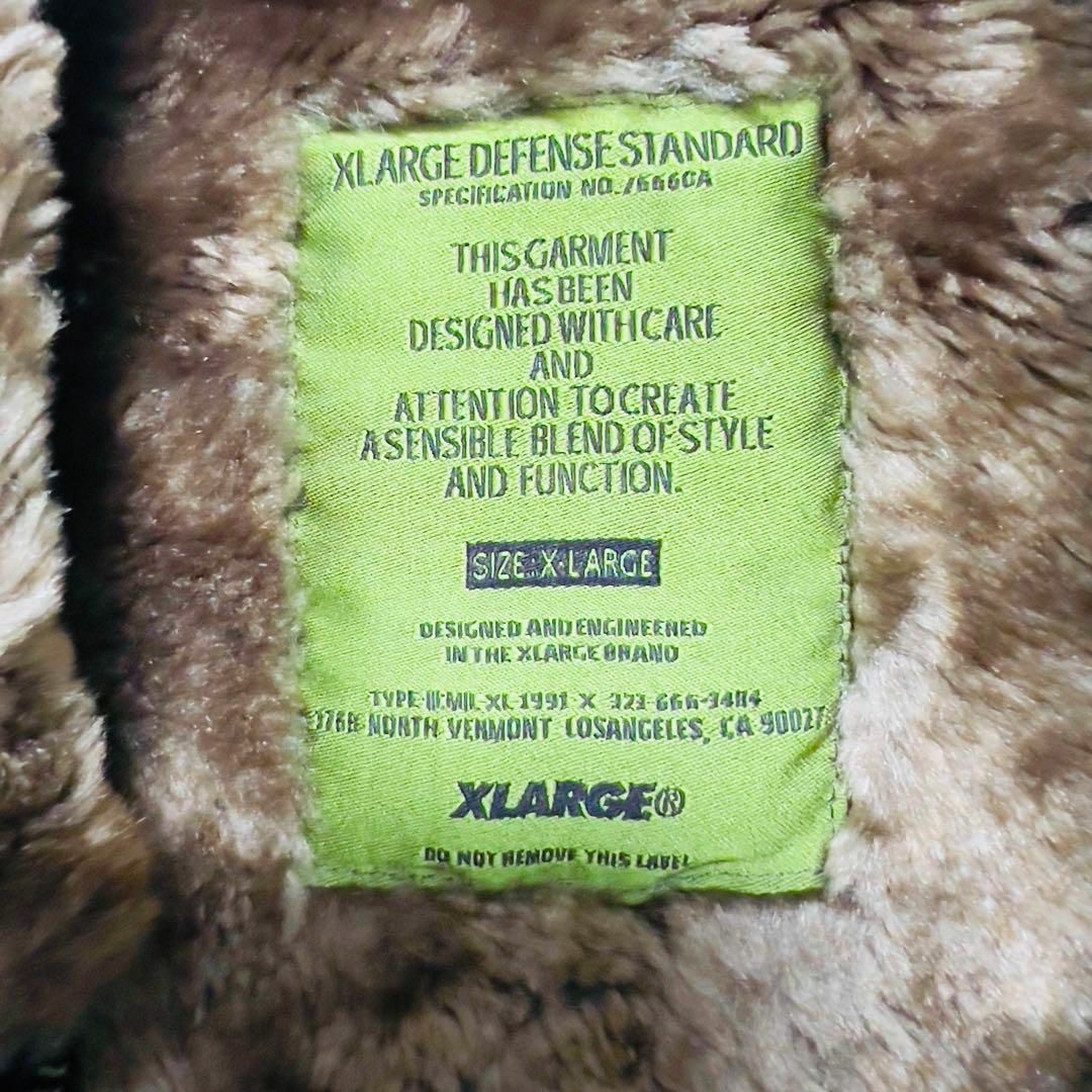 XLARGE(エクストララージ)の【美品】X-LARGE エクストララージ 内側ボア ミリタリージャケット 黒 メンズのジャケット/アウター(フライトジャケット)の商品写真