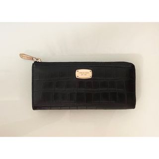 マイケルコース(Michael Kors)の長財布 MICHAEL KORS(マイケルコース)⭐︎ブラック(クロコ型押し) (財布)