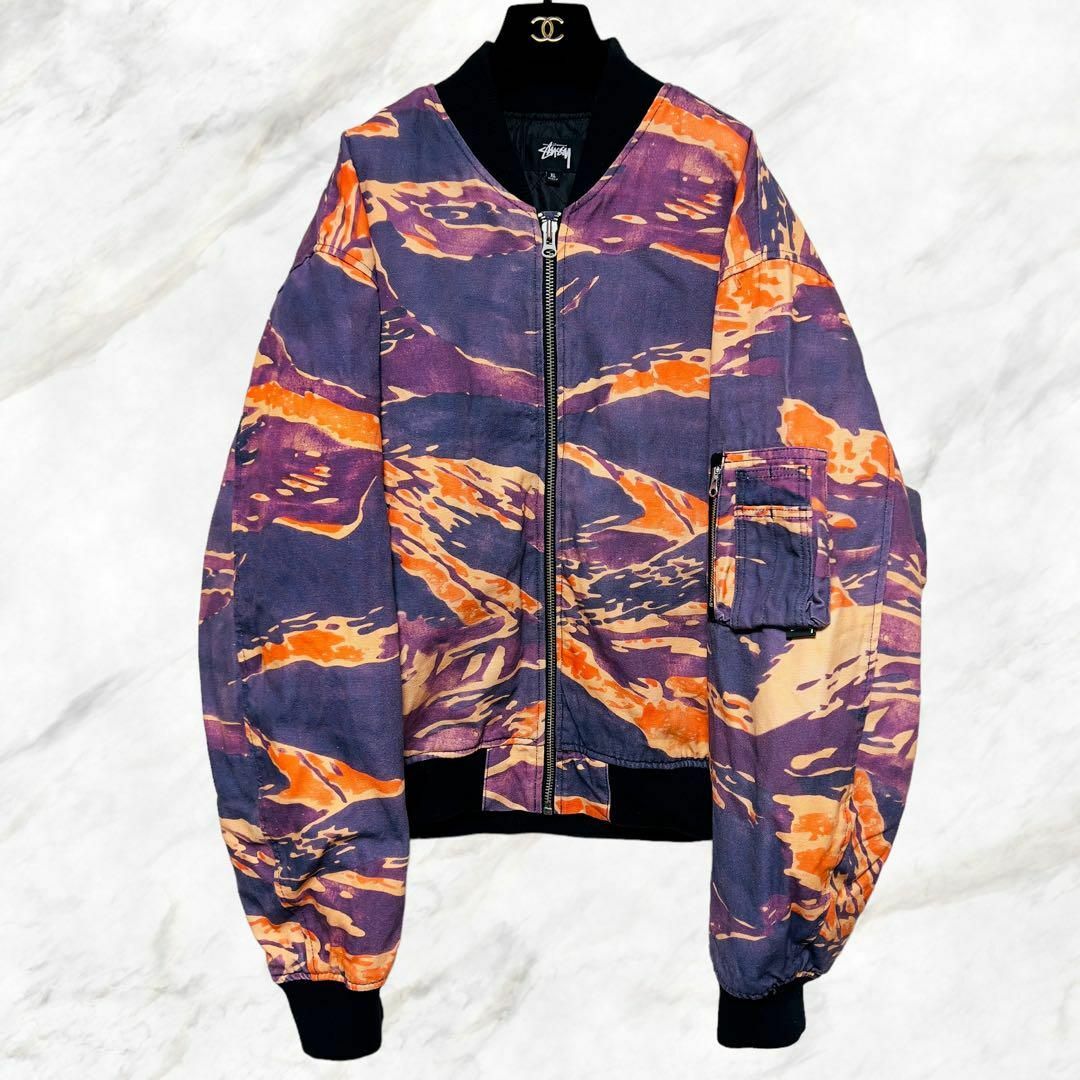 美品 22AW Stussy MA-1 TIGRIS CANVAS BOMBER