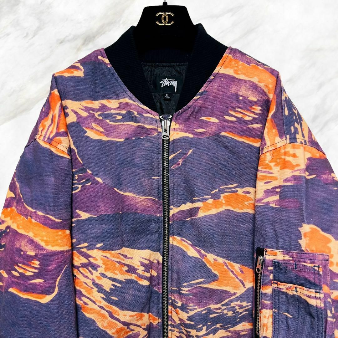 STUSSY(ステューシー)の美品 22AW Stussy MA-1 TIGRIS CANVAS BOMBER メンズのジャケット/アウター(フライトジャケット)の商品写真