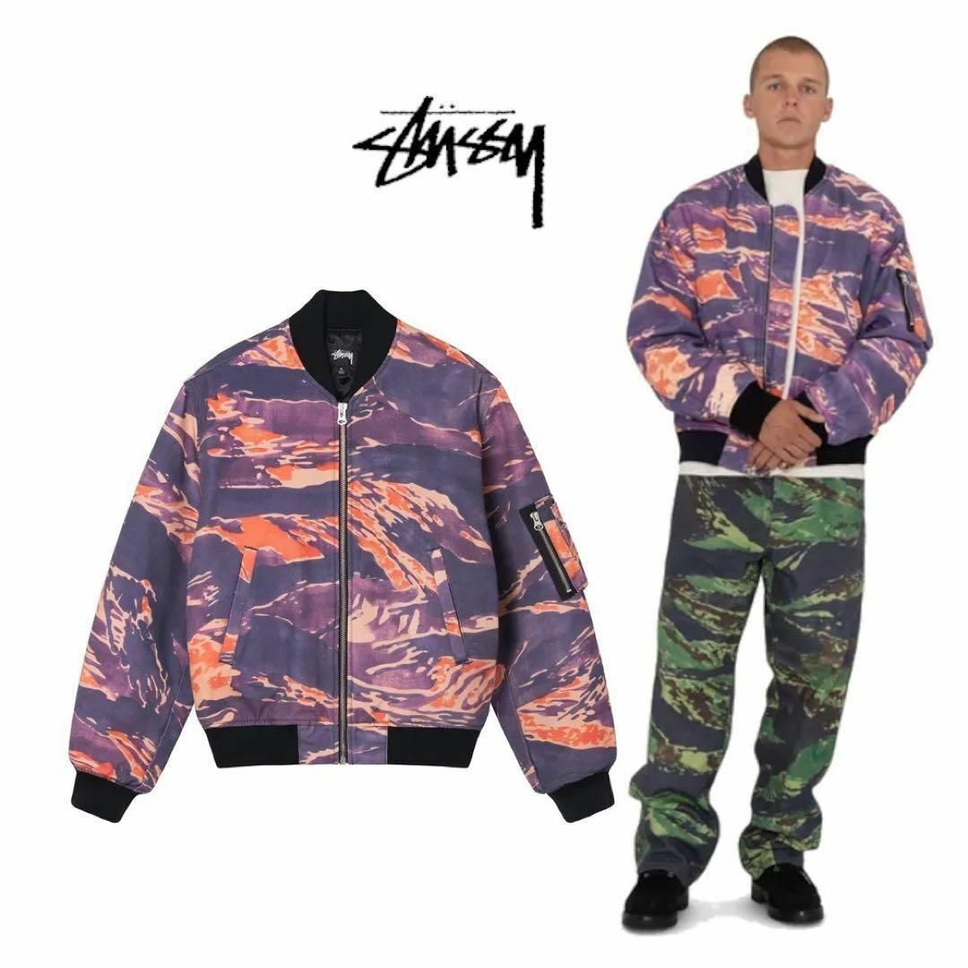 美品 22AW Stussy MA-1 TIGRIS CANVAS BOMBER