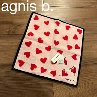 アニエスベー(agnes b.)の未使用　agnis b.  アニエス・ベー　ハート　タオルハンカチ(ハンカチ)