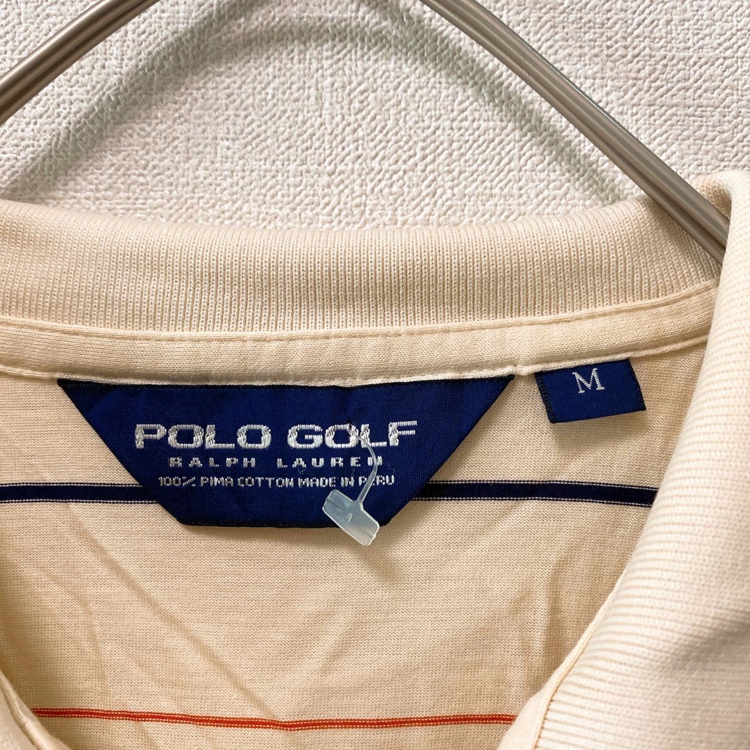 Polo Golf(ポロゴルフ)のポロゴルフ　半袖ポロシャツ　ラガー　ボーダー　刺繍ロゴ　男女兼用　Mサイズ メンズのトップス(ポロシャツ)の商品写真
