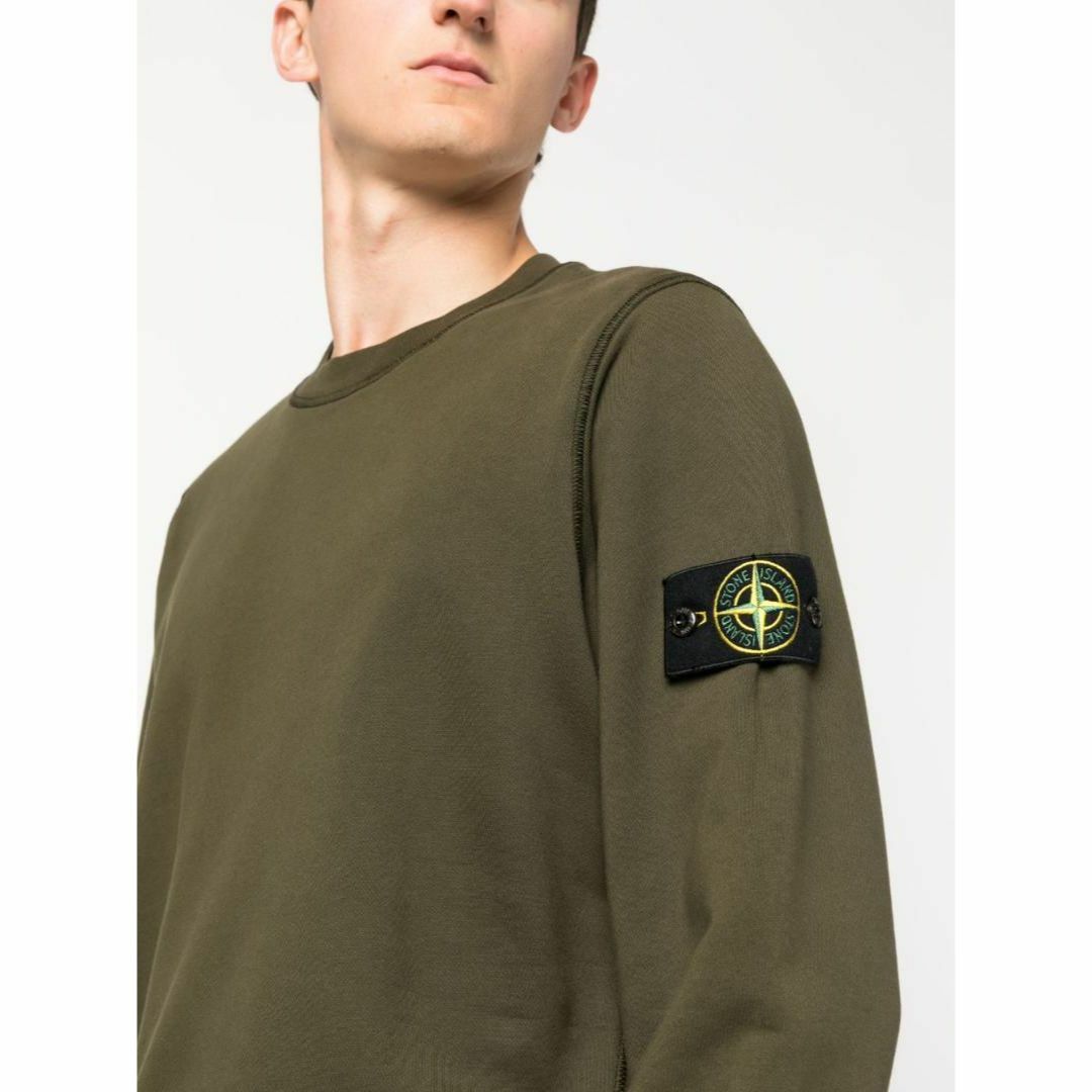 STONE ISLAND(ストーンアイランド)の新品 ストーンアイランド スウェット トレーナー オリーブ サイズＳ メンズのトップス(スウェット)の商品写真