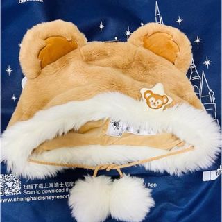 上海ディズニー ダッフィー ふわふわファンキャップ ぽんぽん 上海ディズニー ダッフィー ふわふわファンキャップ ぽんぽん