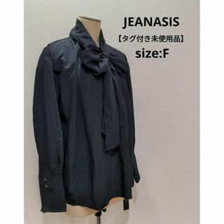 ジーナシス(JEANASIS)のJEANASIS 【タグ付き未使用品】 ボウタイ ブラウス ブラック(シャツ/ブラウス(長袖/七分))