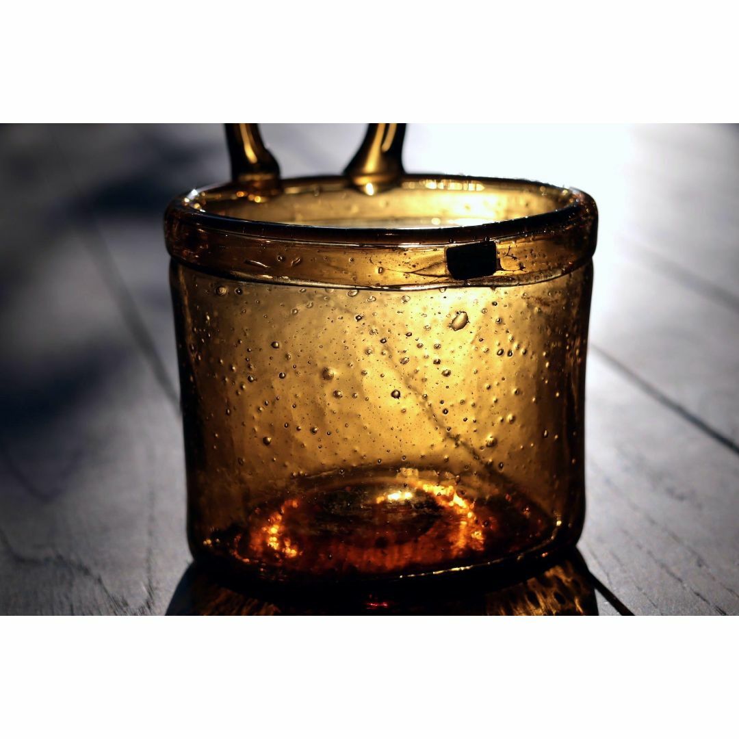 ARABIA(アラビア)のKaj Franck カイフランク Sargasso サルガッソ 花瓶 琥珀 エンタメ/ホビーの美術品/アンティーク(ガラス)の商品写真
