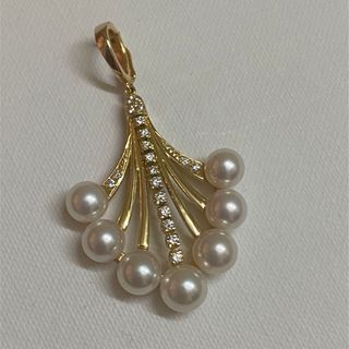 MIKIMOTO - ミキモト 御木本 MIKIMOTO K18 アコヤ真珠ミレダイヤ