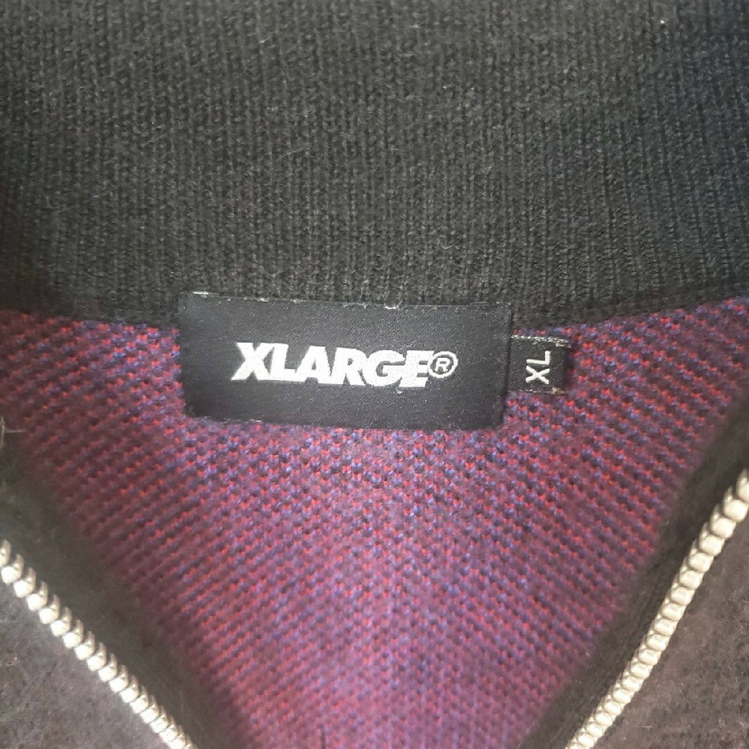 最先端 【希少デザイン】ニット　ハーフジップ XLARGE　前面ビッグロゴ　XL