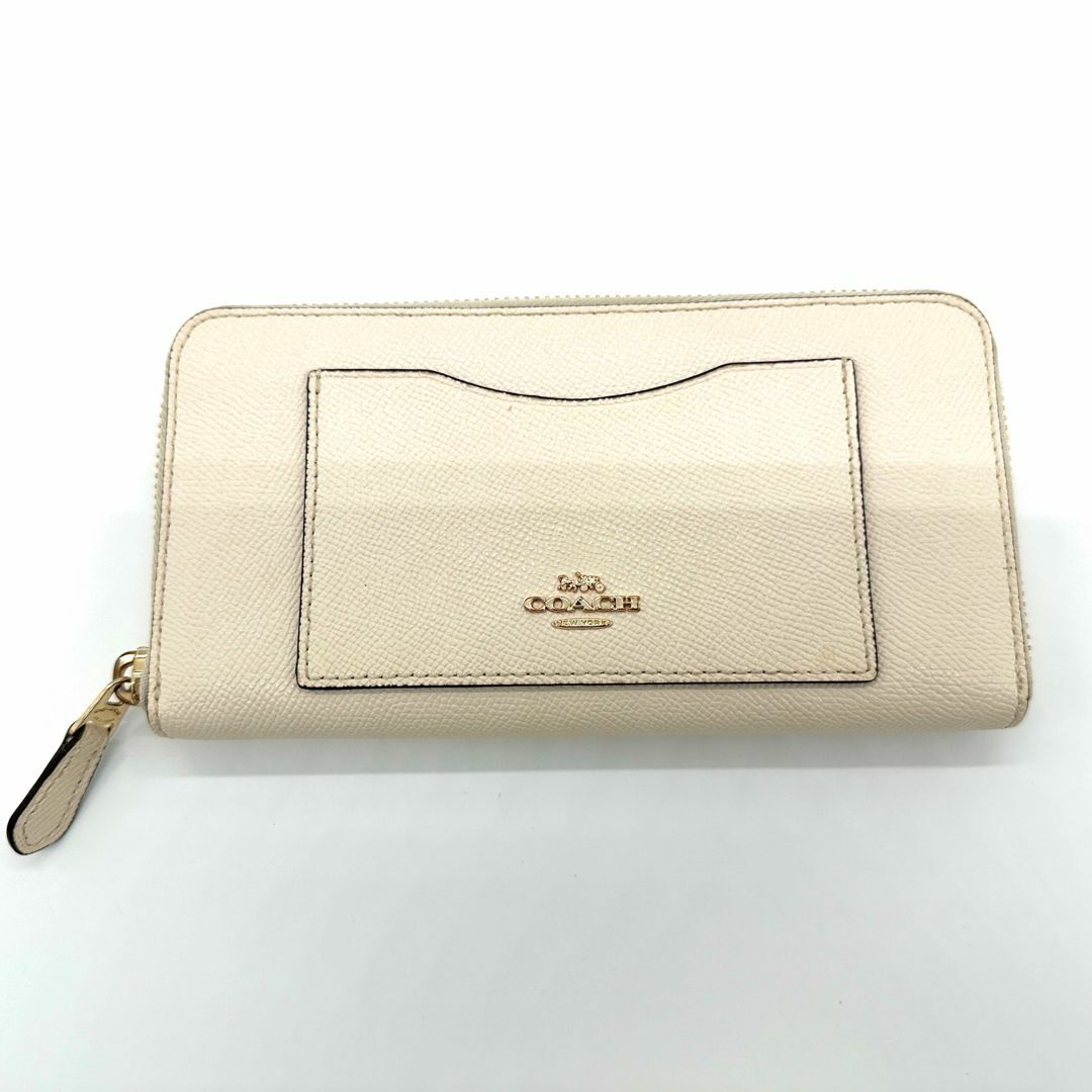 美品 COACH コーチ 長財布 ラウンドファスナー